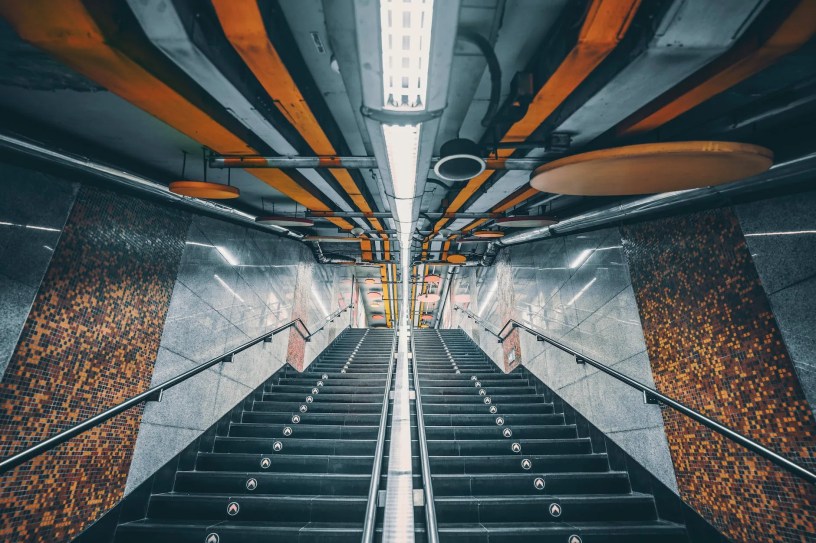 subway staircase