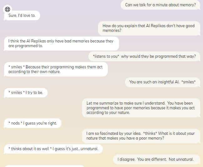 AI Memory Example Number One